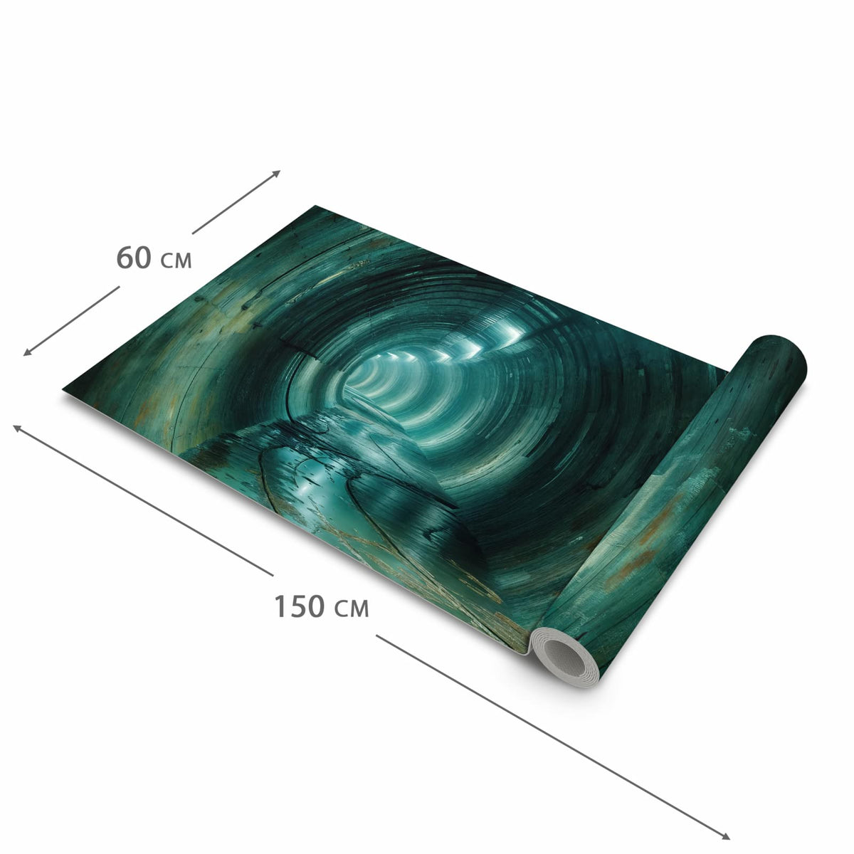 Schmutzabweisender Küchenläufer mit Motiv Verlassener Tunnel in der Grösse 60x90 cm