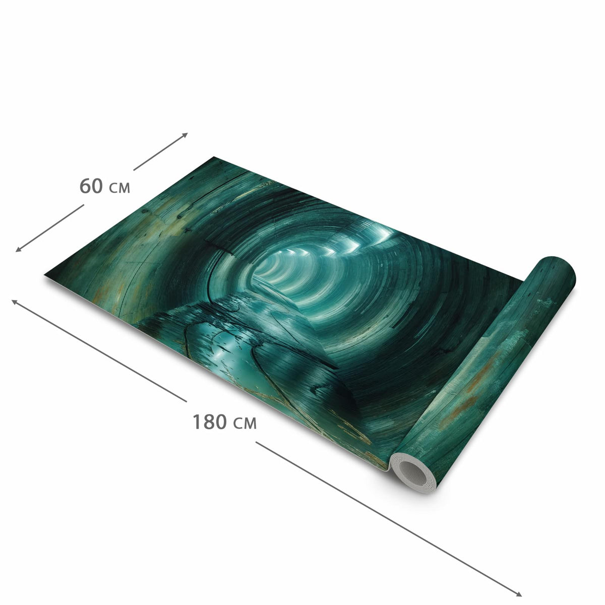 Geruchsneutraler Küchenläufer mit Motiv Verlassener Tunnel in der Grösse 60x90 cm