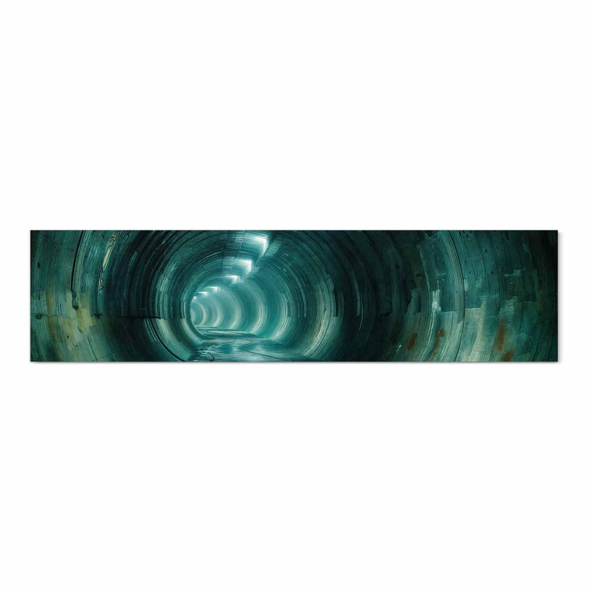 UV-beständiger Küchenteppich mit Motiv Verlassener Tunnel in Frontansicht