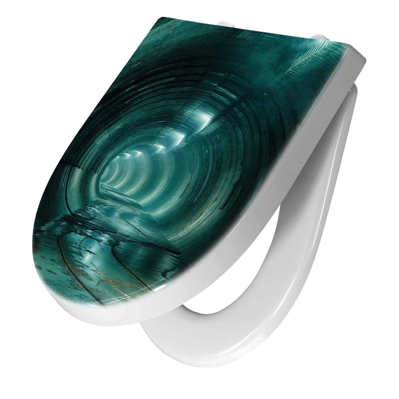 WC-Sitz mit Absenkautomatik Verlassener Tunnel