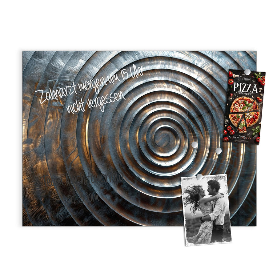 Maße Magnettafel - Metallringe