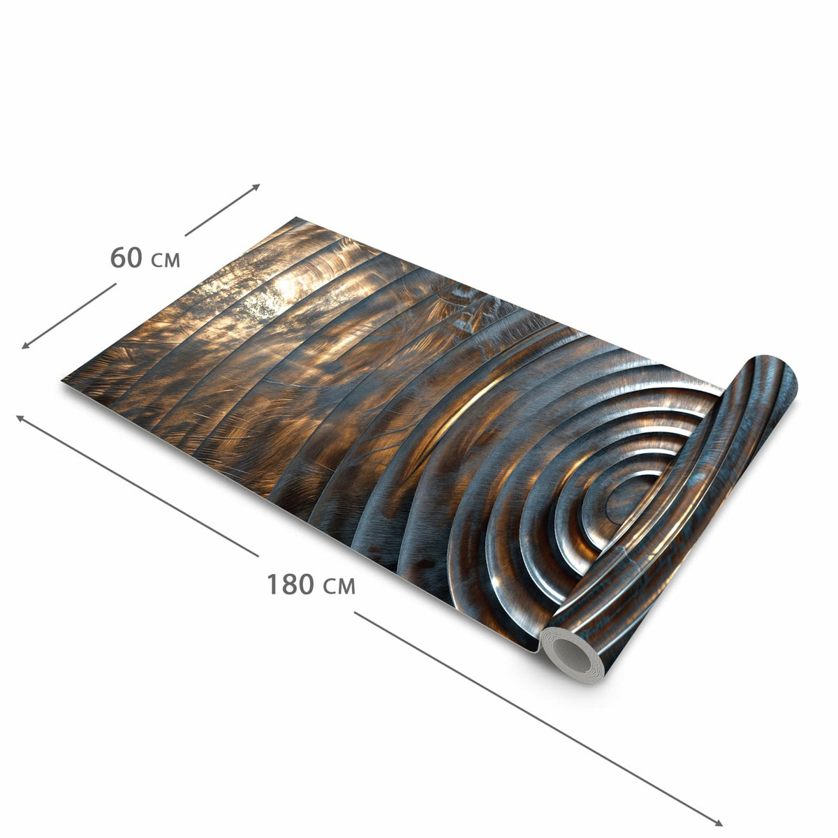 Küchenteppich mit Motiv Metallische Spiralen in der Grösse 60x90 cm für Ordnung & Übersicht