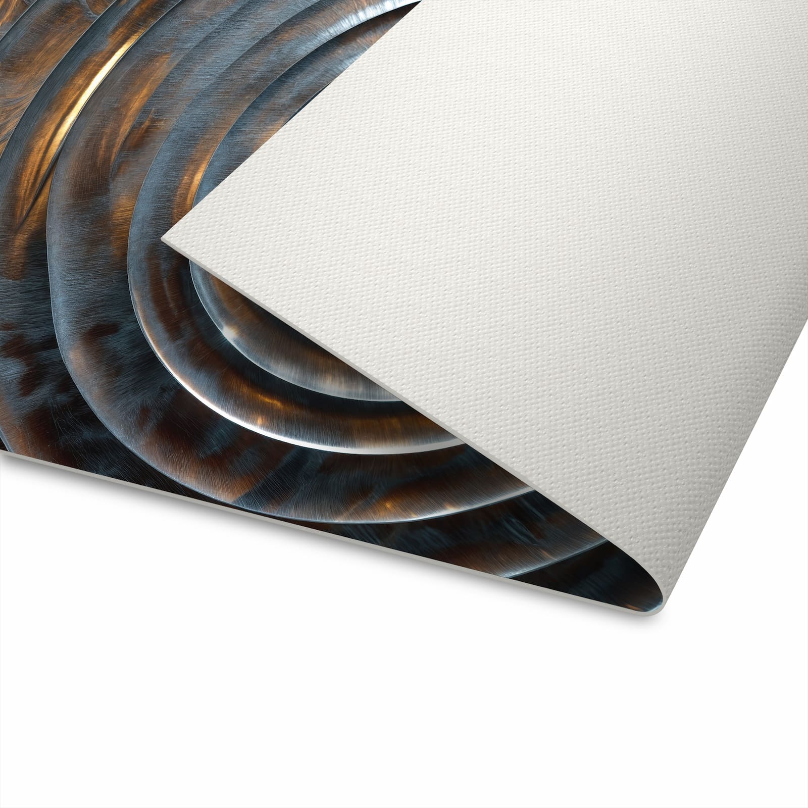 Langlebiger Küchenläufer mit Motiv Metallische Spiralen in moderner Küche