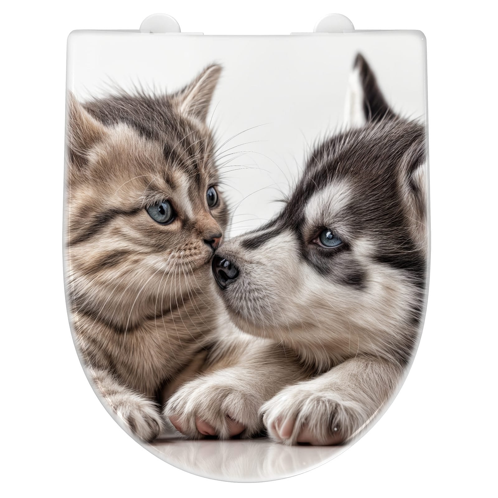 WC-Sitz mit Absenkautomatik Kätzchen und Welpe
