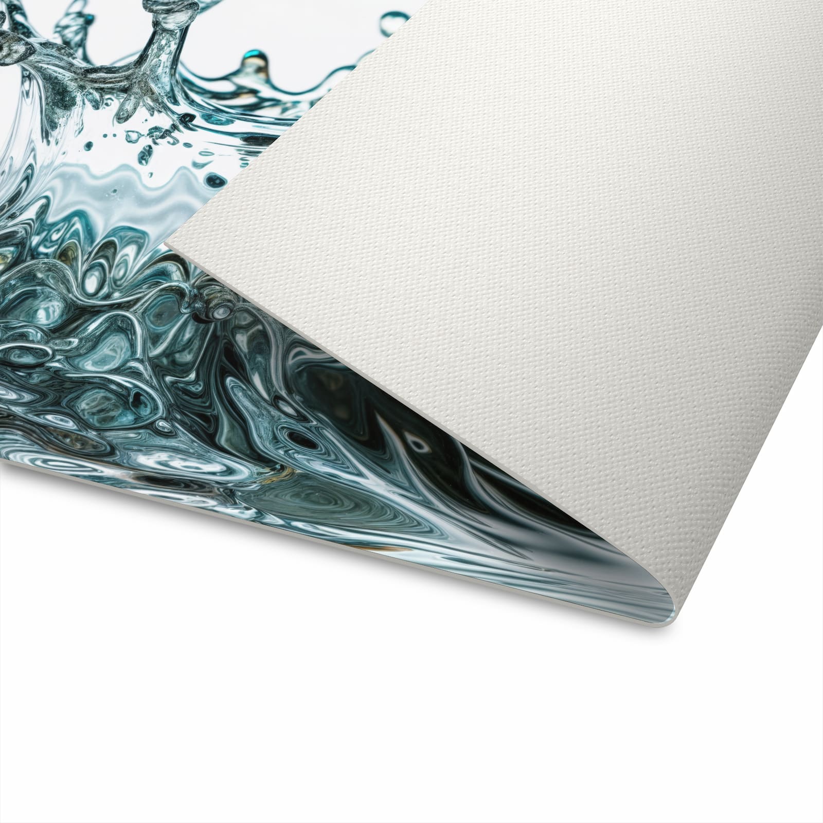 Rutschfester Küchenteppich mit Motiv Wassertropfen Splash in der Unterseite