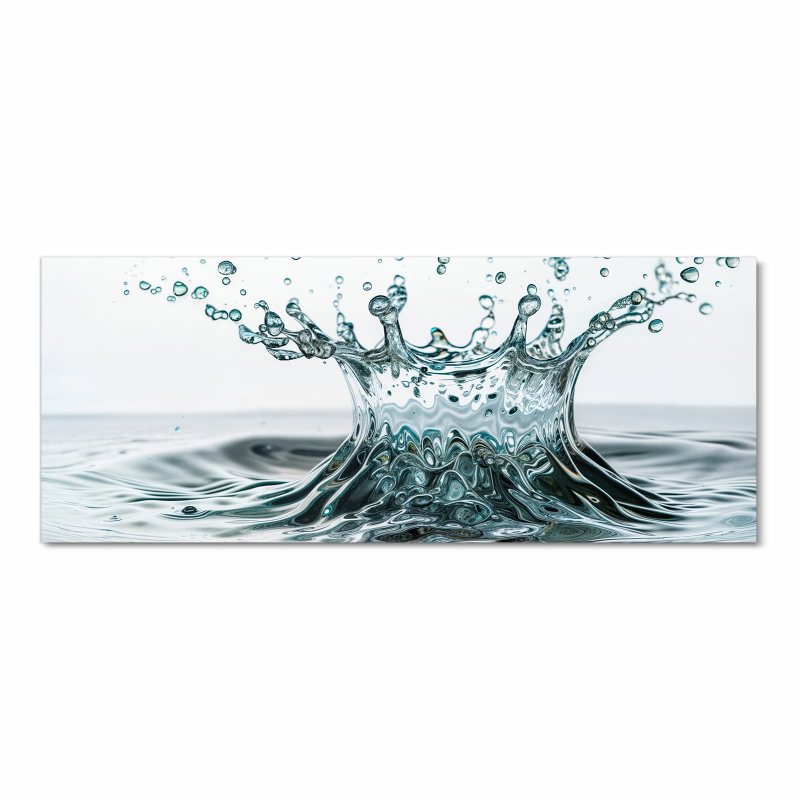 Geruchsneutraler Küchenläufer mit Motiv Wassertropfen Splash in Frontansicht