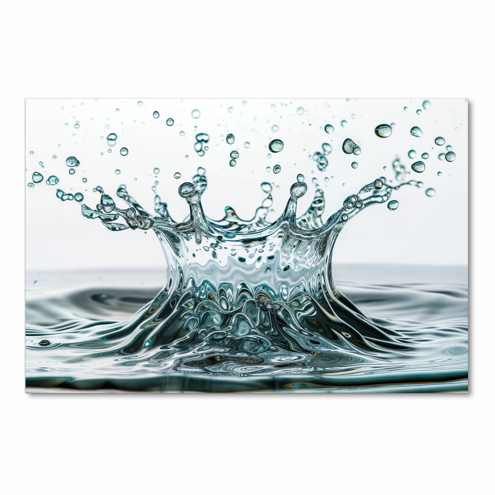 Rutschfester Küchenläufer mit Motiv Wassertropfen Splash in Frontansicht