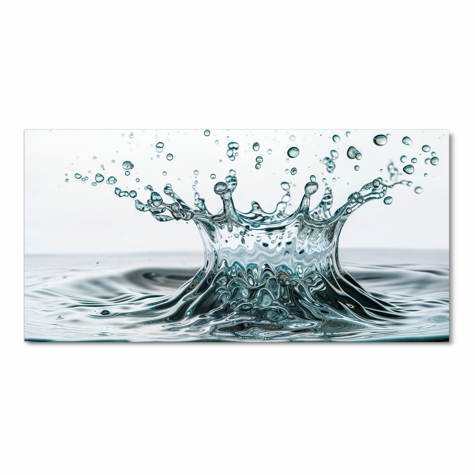 Schmutzabweisender Läufer für die Küche mit Motiv Wassertropfen Splash in Frontansicht