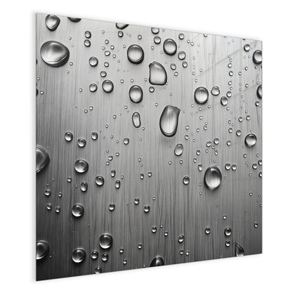 Magnettafel mit dem Motiv Wassertropfen auf Metall