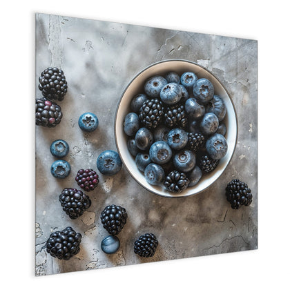 Magnettafel mit dem Motiv Schale mit Blaubeeren