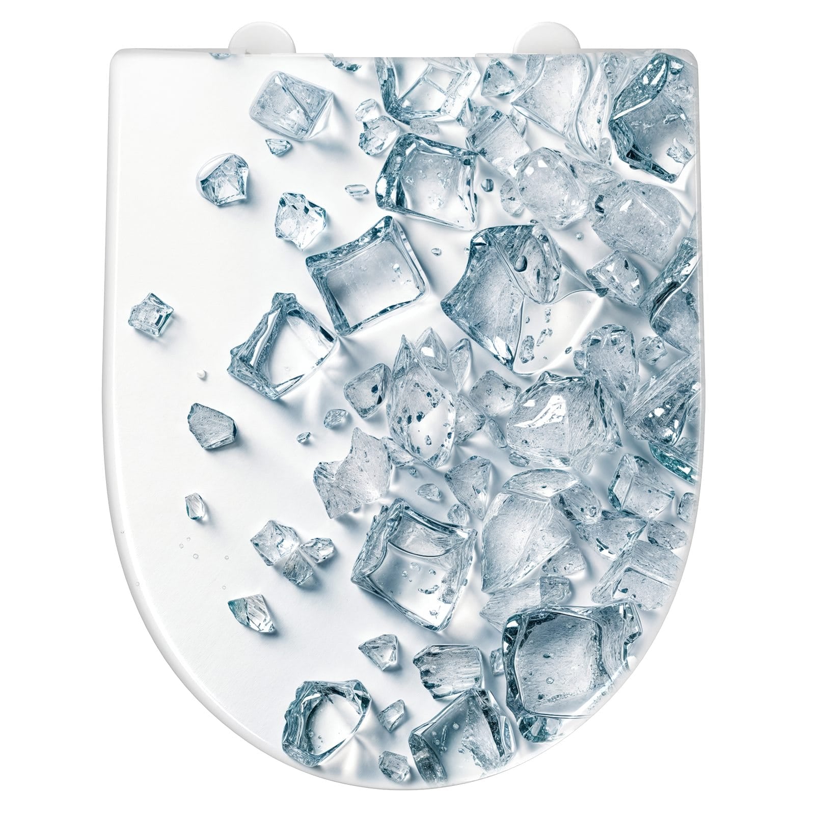 WC-Sitz mit Absenkautomatik Eiswürfel Haufen