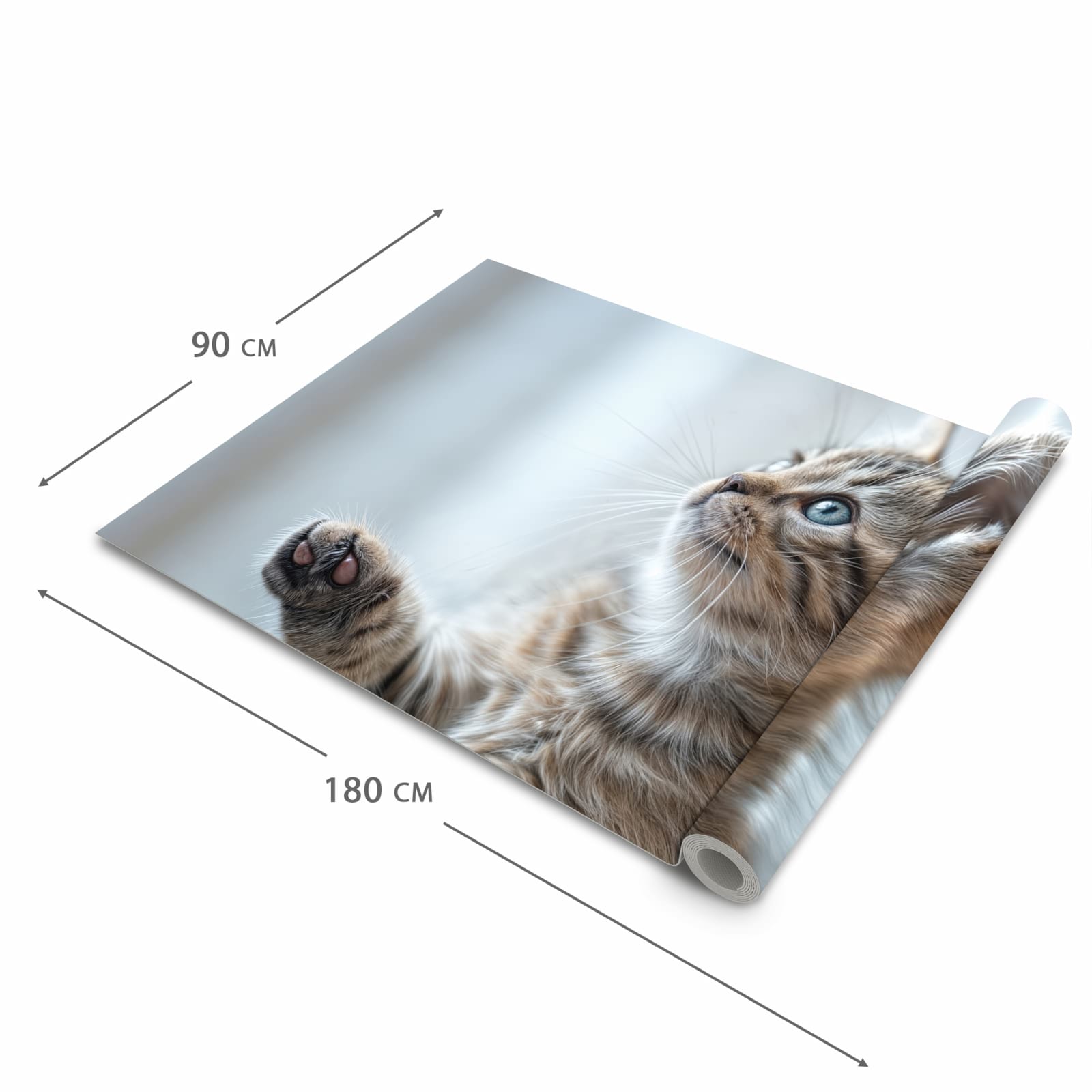 UV-beständiger rutschfester Küchenläufer mit Motiv Kätzchen22 in der Grösse 90x240 cm