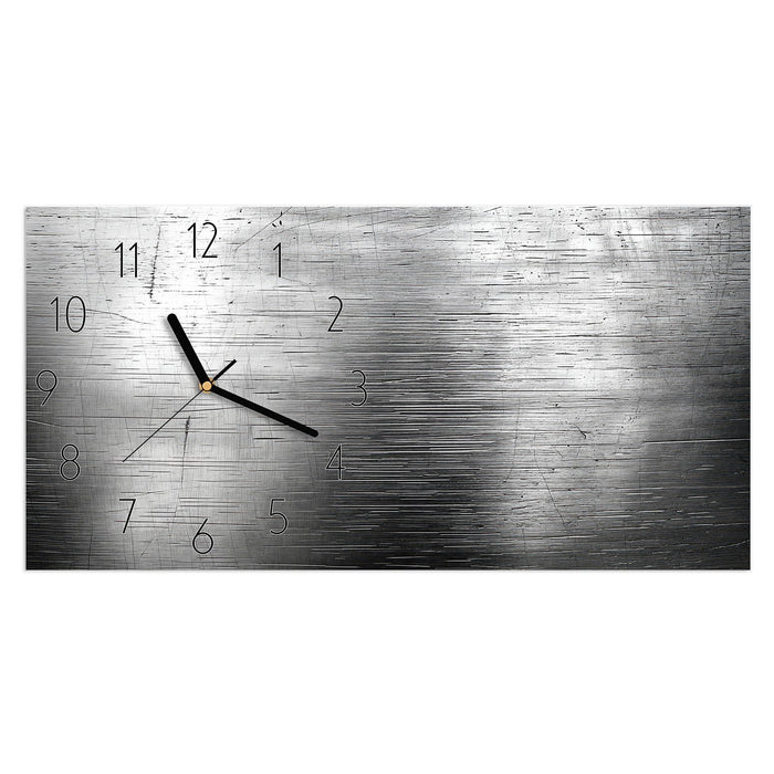 Wanduhr Strukturierte Oberfläche aus Glas – Querformat 60 × 30 cm mit Ziffernblatt Elegant