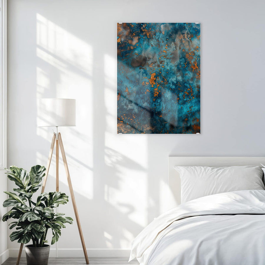 Maße Wandbild - Kupferpatina - Hochformat
