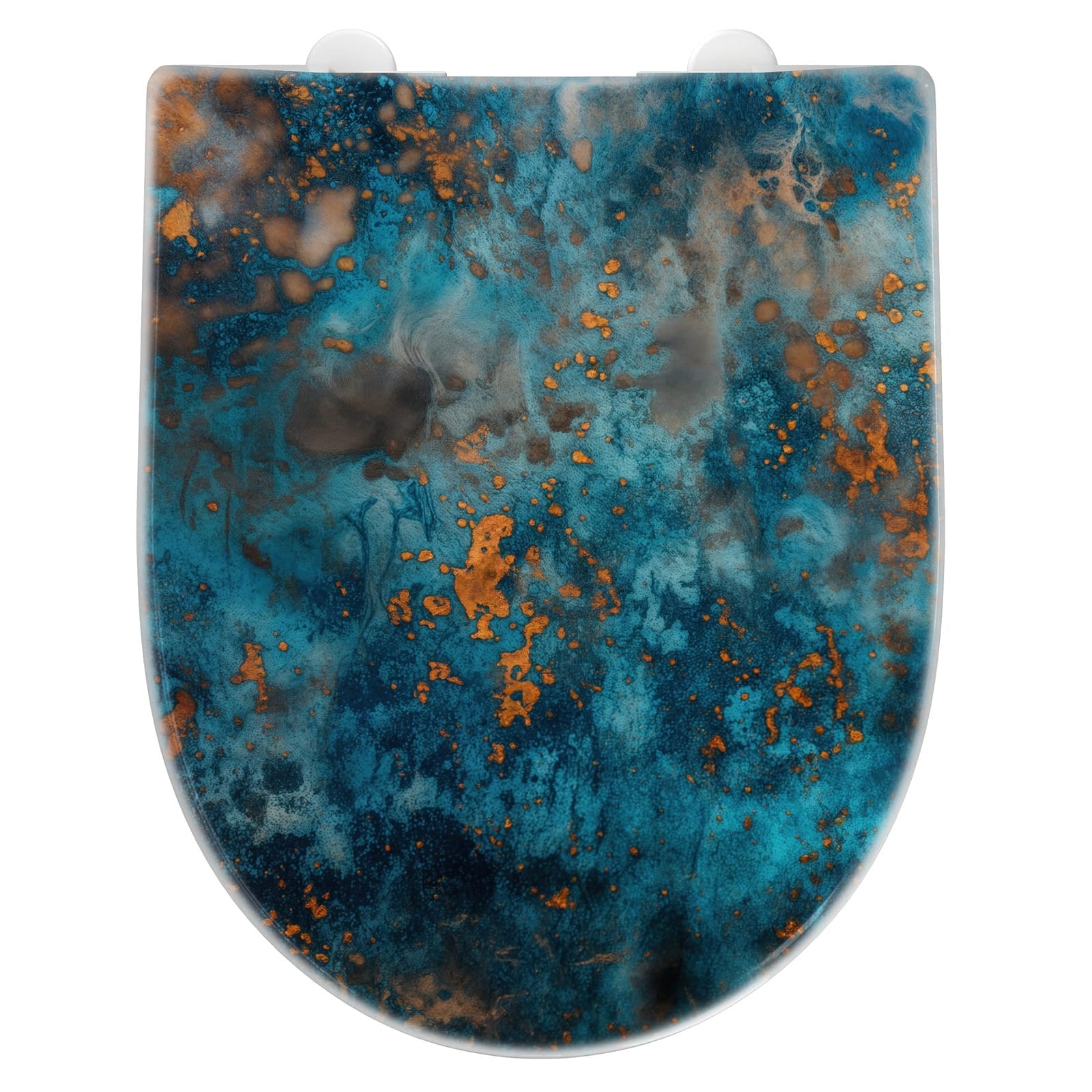 WC-Sitz mit Absenkautomatik Blaue Maserung