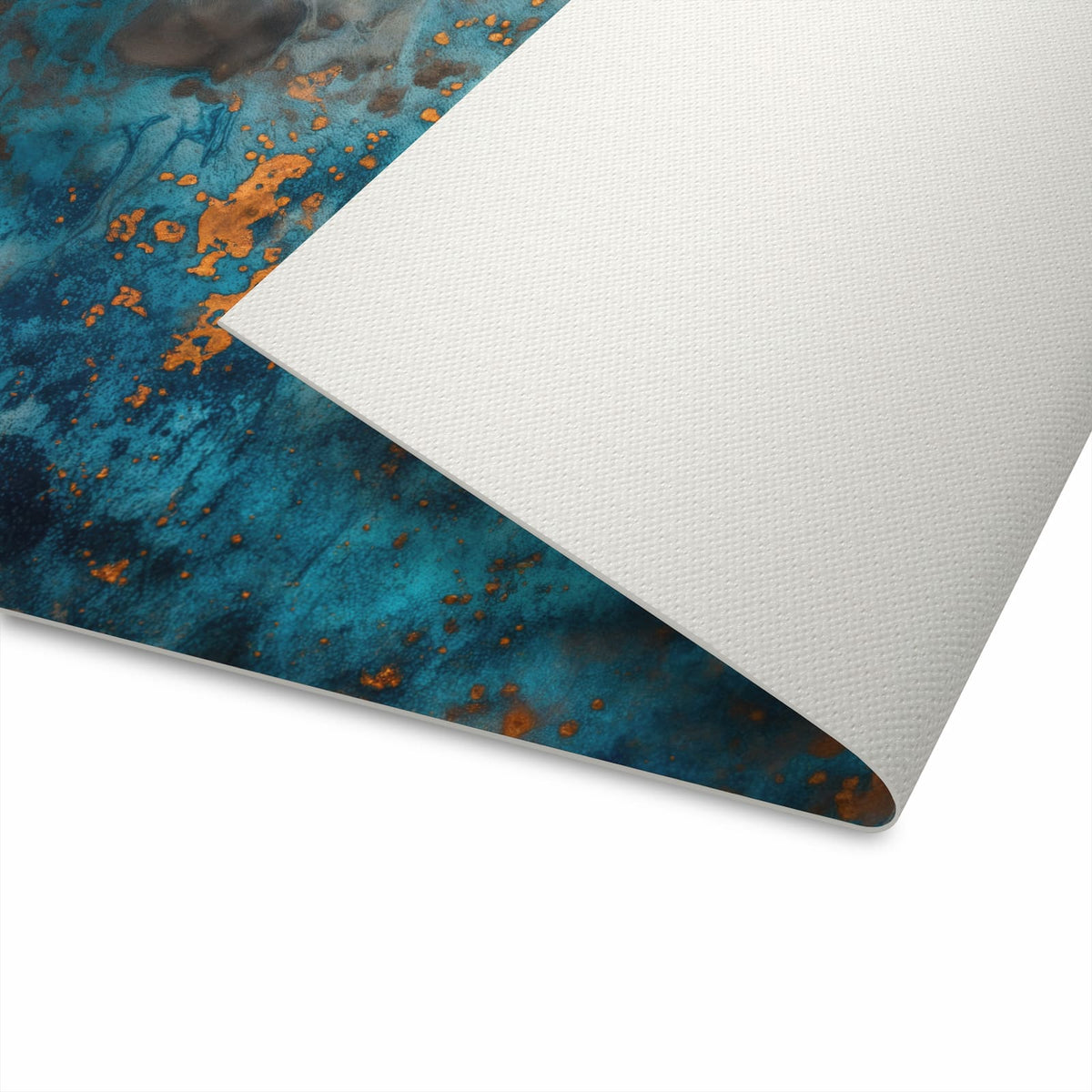 Geräuschdämpfender dünner Teppich mit Motiv Blaue Maserung auf Unterseite