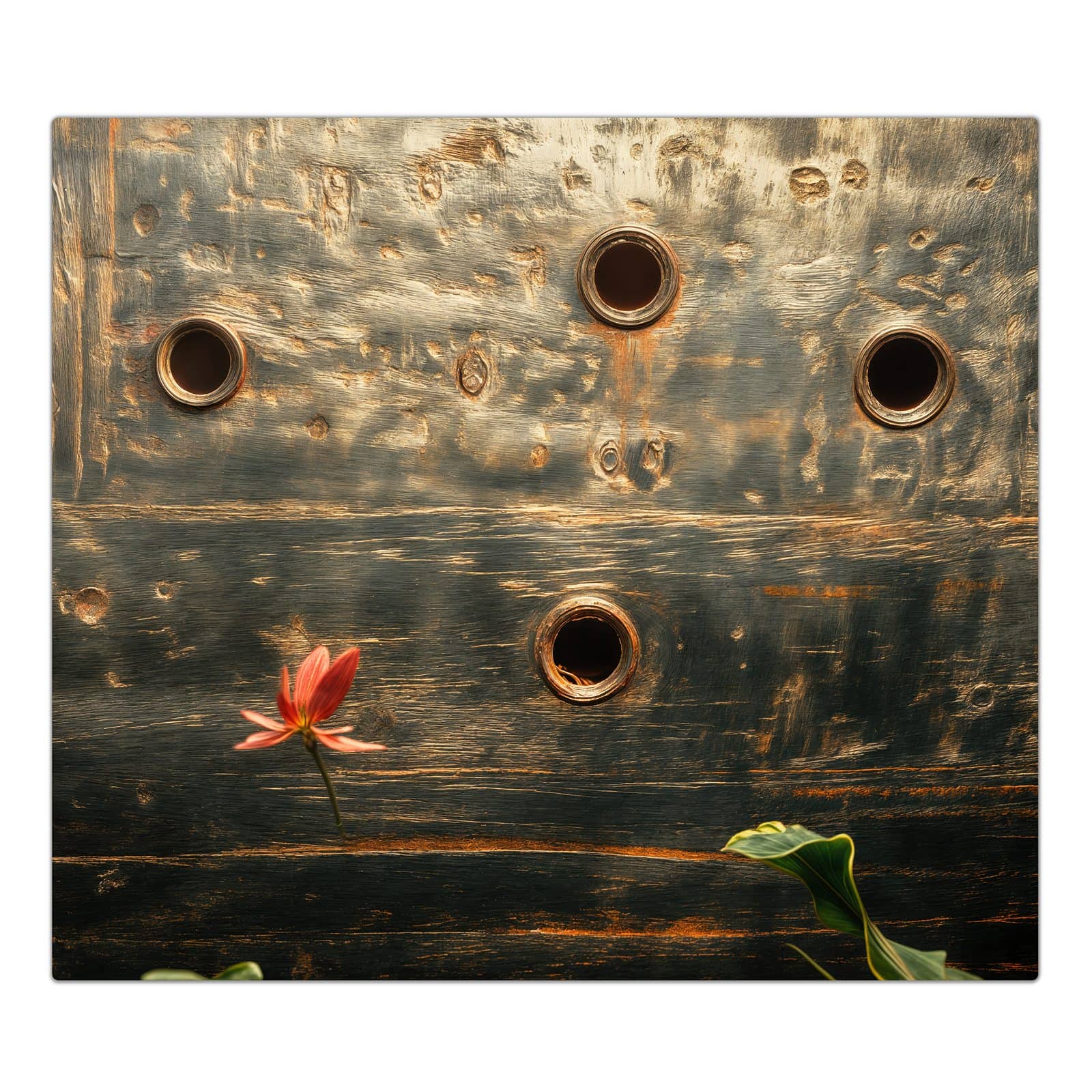 1-teilige Abdeckplatten für Herd mit Metallplatte Vintage-Motiv in der Frontansicht #grösse_1-Teilig (60x52cm)