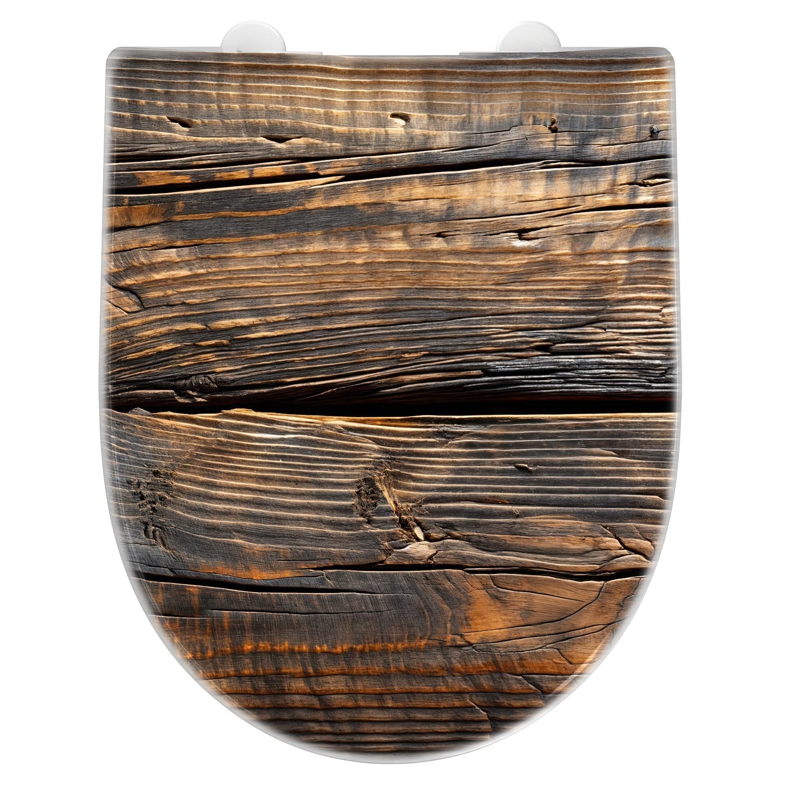 WC-Sitz mit Absenkautomatik Holztextur Altholz