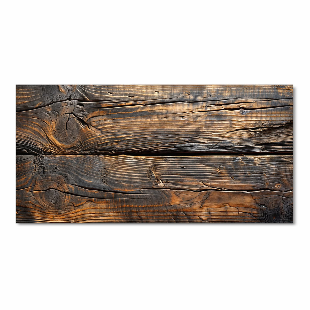 Geräuschdämpfender Küchenteppich mit Motiv Holztextur Altholz in Frontansicht