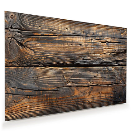 Wandbild mit dem Motiv Rissiges Altholz