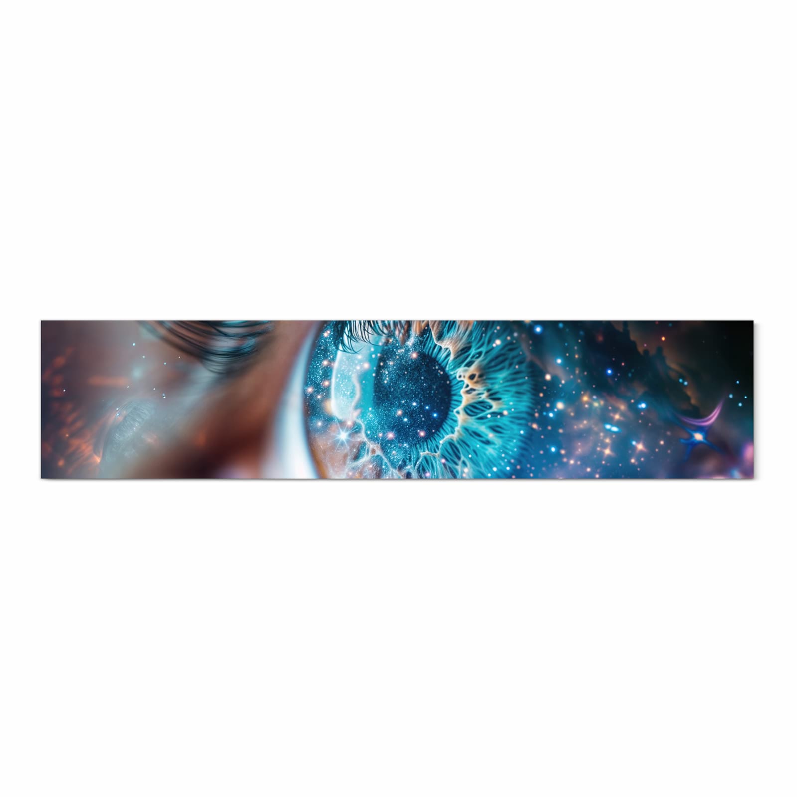 Pflegeleichter Küchenläufer mit Motiv Galaktisches Auge in Frontansicht