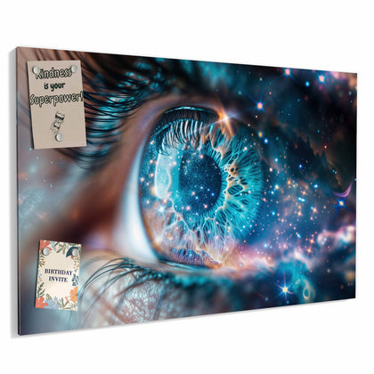 Metall Magnettafel mit dem Motiv Galaktisches Auge