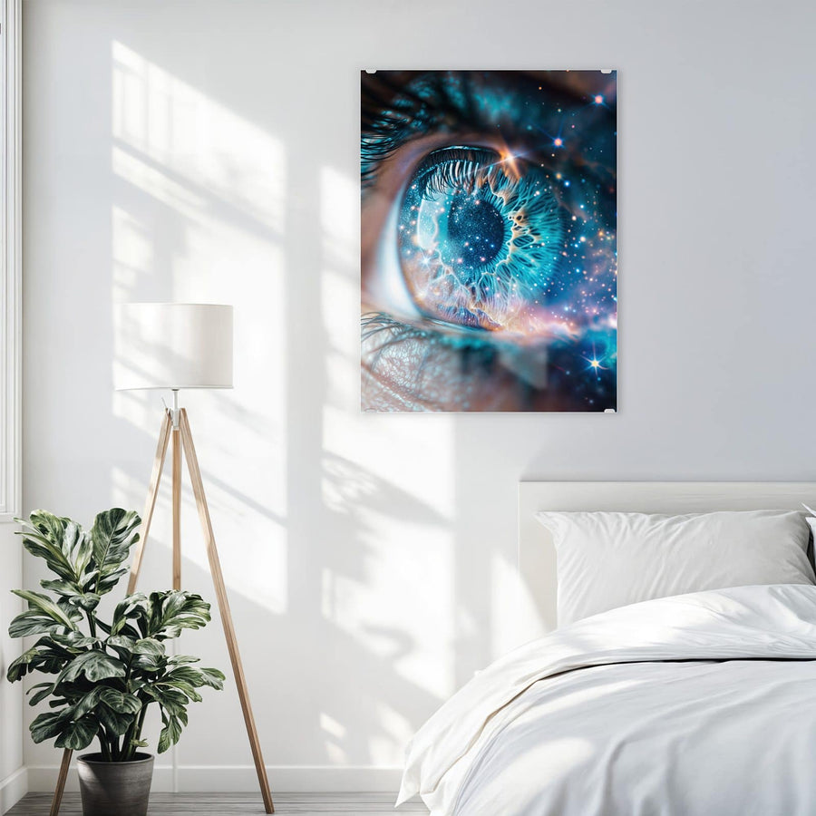 Maße Wandbild - Galaktisches Auge - Hochformat
