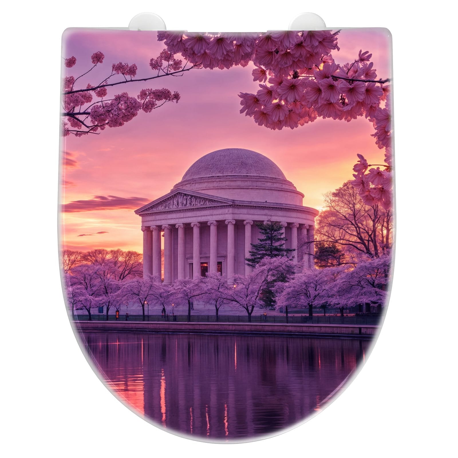 WC-Sitz mit Absenkautomatik Blühende Kirschbäume