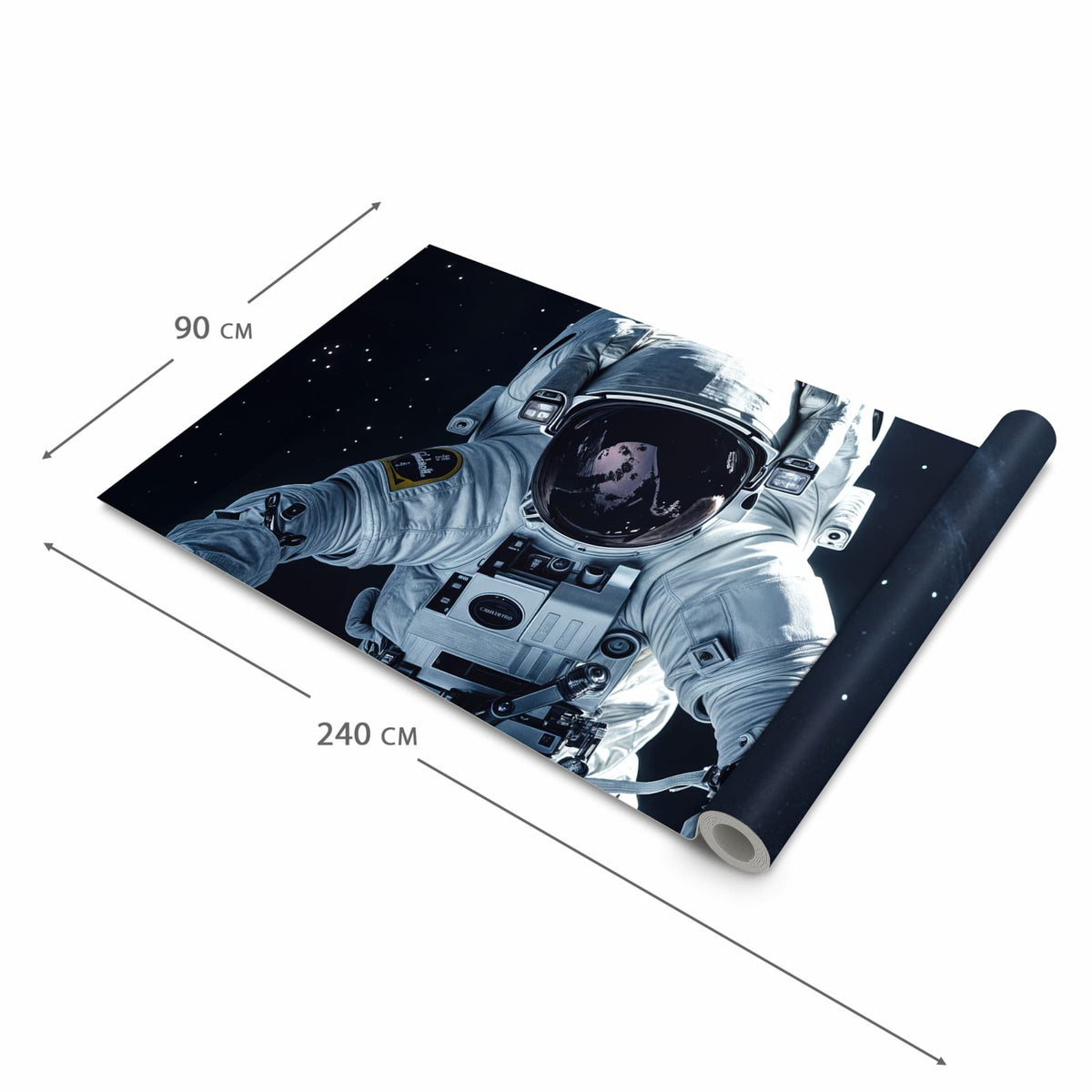 Schmutzabweisender Küchenteppich mit Motiv Astronaut im All in moderner Küche