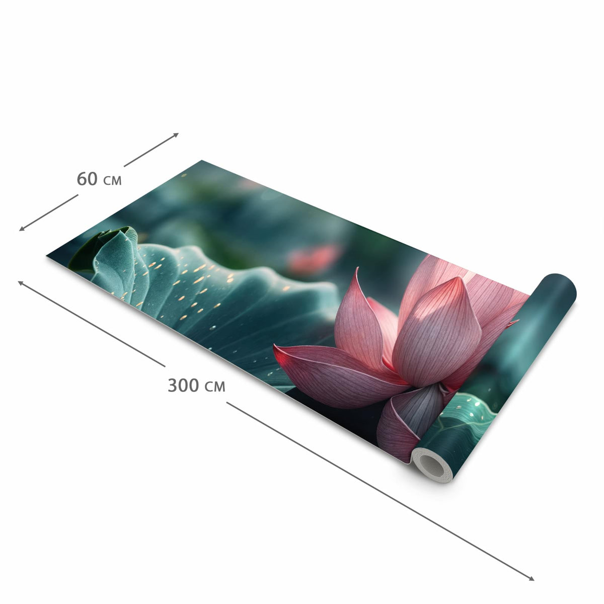 Abwaschbarer Küchenteppich mit Motiv Lotuszauber in der Grösse 90x180 cm