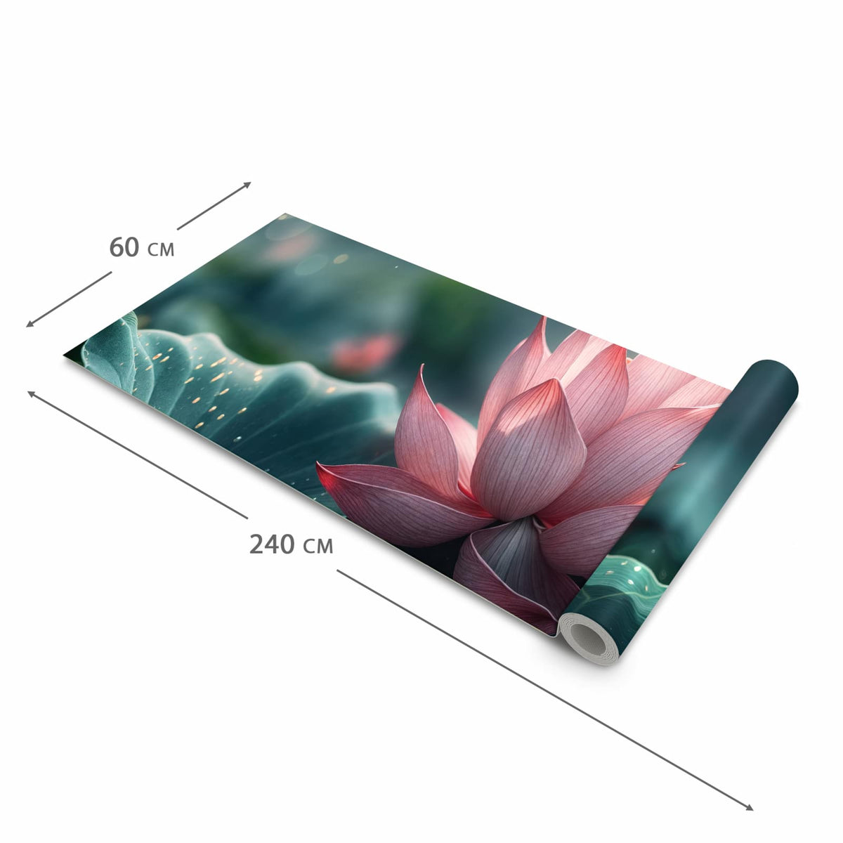 Komfortabler moderner Küchenläufer mit Motiv Lotuszauber in der Grösse 90x180 cm