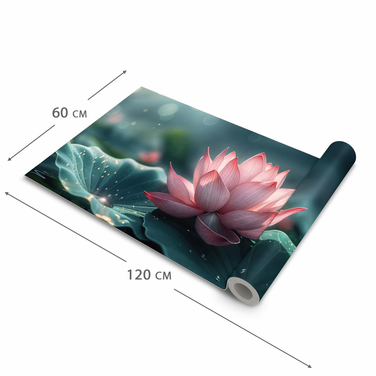 Langlebiger moderner Küchenläufer mit Motiv Lotuszauber in der Grösse 90x180 cm