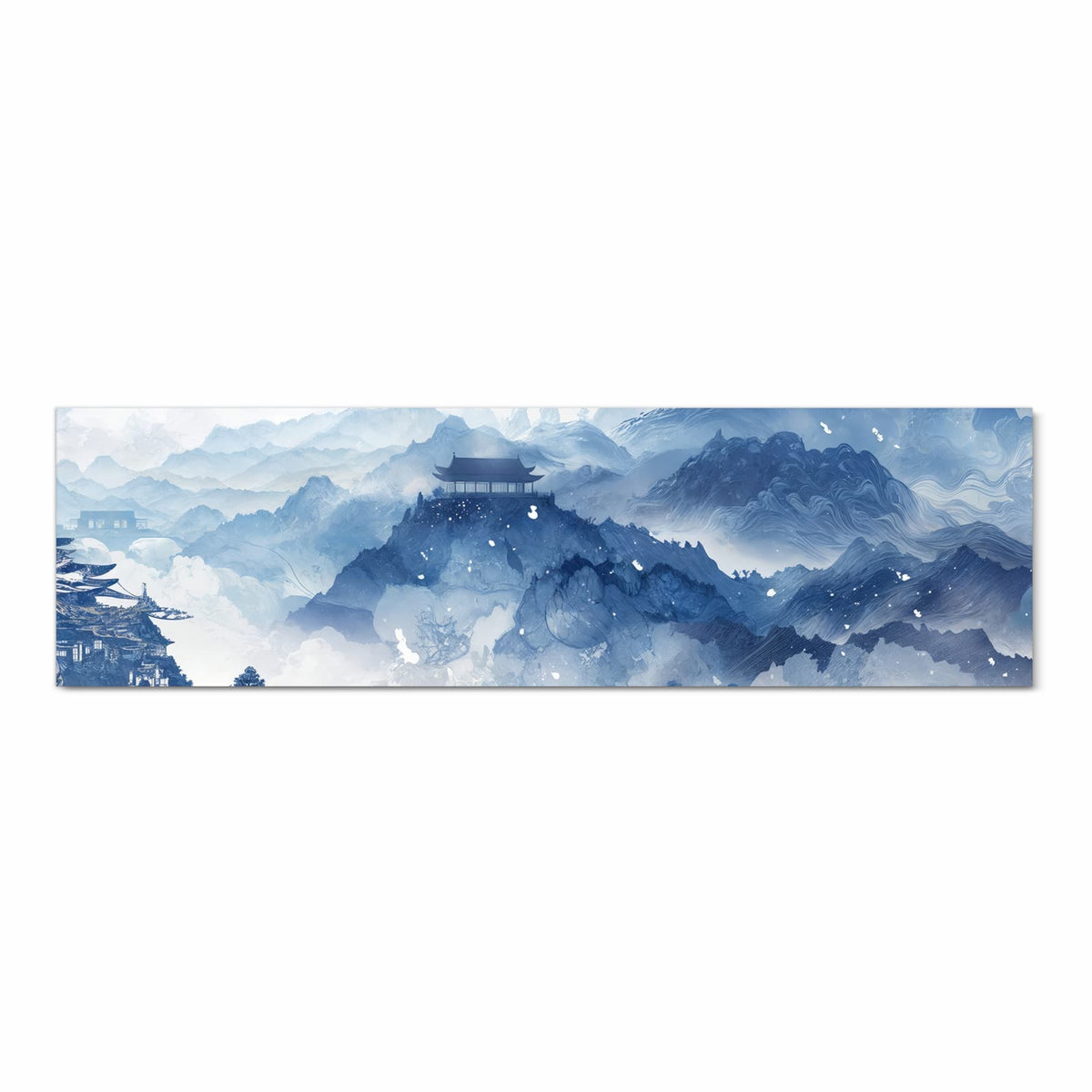 Geräuschdämpfender Küchenteppich mit Motiv Asiatische Landschaft in Frontansicht