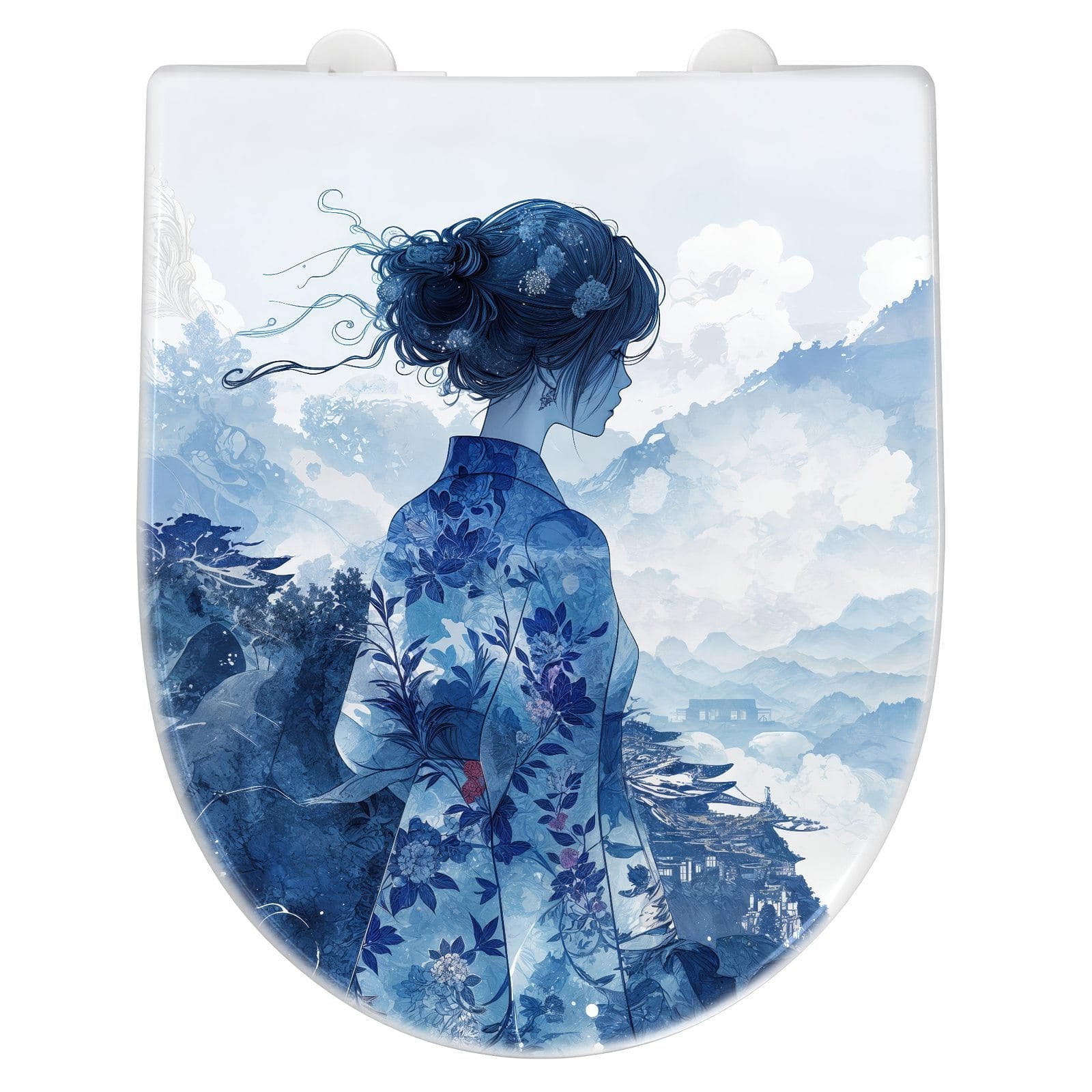 WC-Sitz mit Absenkautomatik Asiatische Landschaft