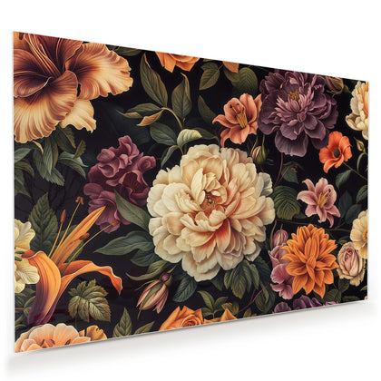 Wandbild mit dem Motiv Barocke Blüten