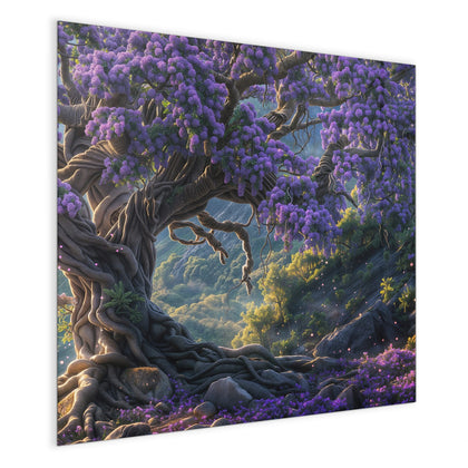 Magnettafel mit dem Motiv Baum in Fliederblüte
