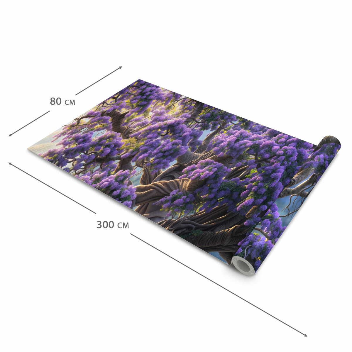Geräuschdämpfender waschbarer Küchenteppich mit Motiv Magischer Baum in der Größe 80x200 cm