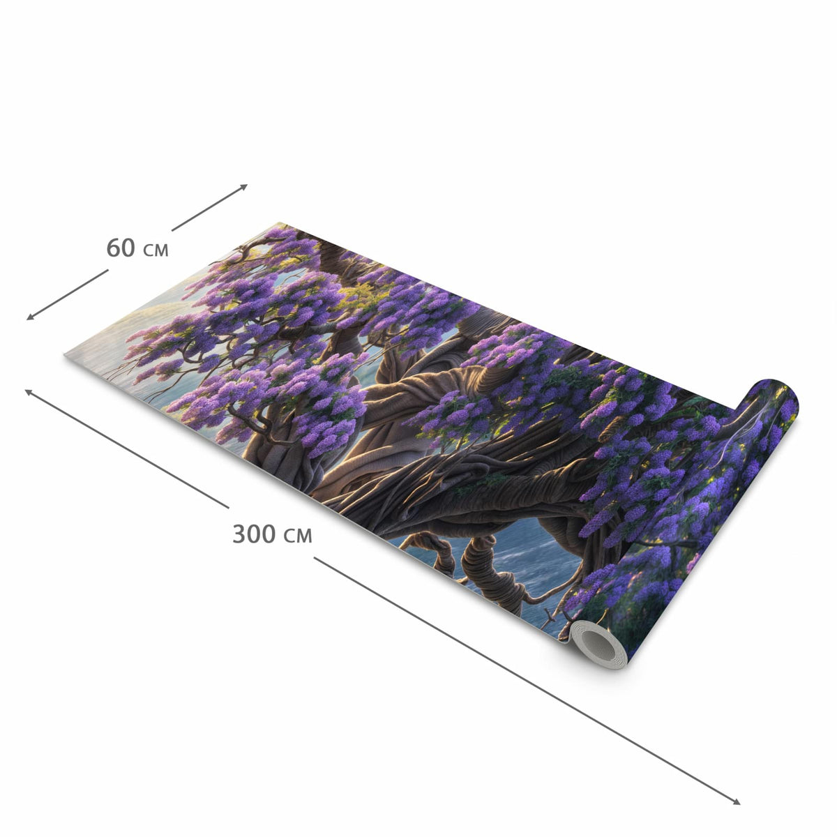 Bodenschonender waschbarer Küchenteppich mit Motiv Magischer Baum in der Grösse 80x200 cm