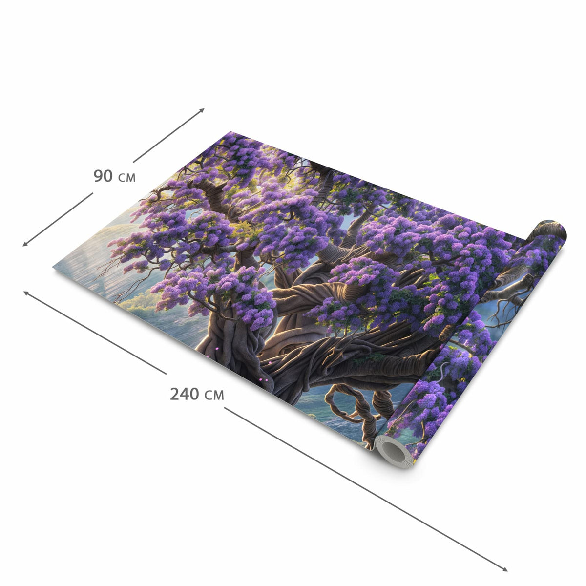 UV-beständiger rutschfester Küchenteppich mit Motiv Magischer Baum in der Grösse 80x200 cm