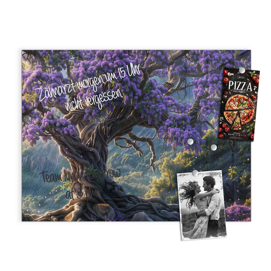 Maße Magnettafel - Baum in Fliederblüte