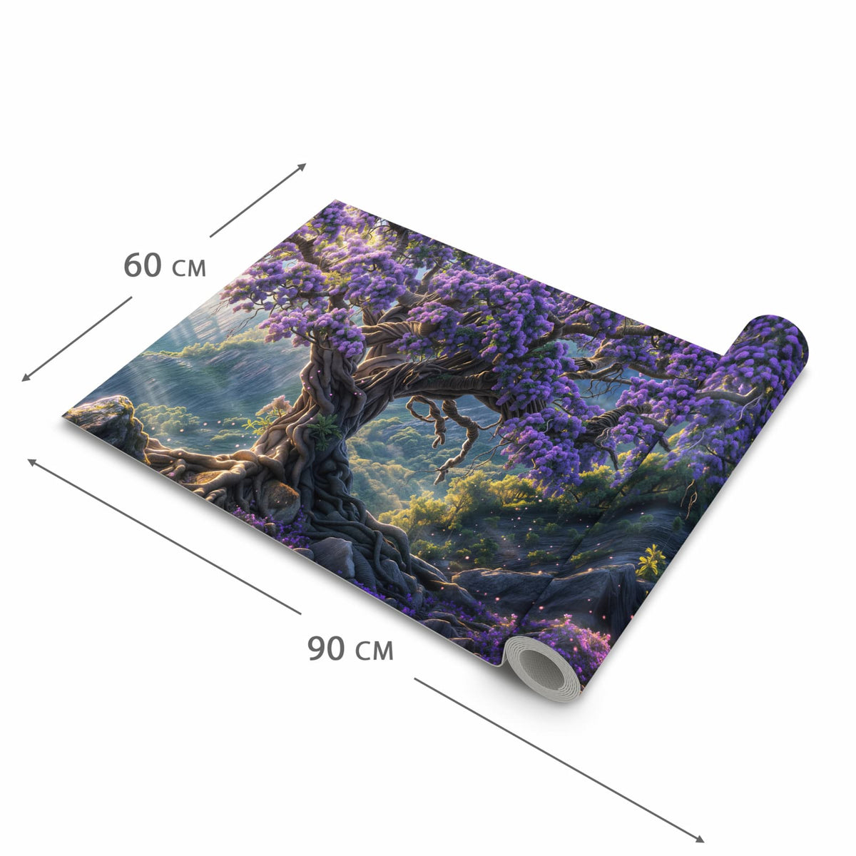Farbbeständiger Küchenteppich mit Motiv Magischer Baum in der Grösse 80x200 cm