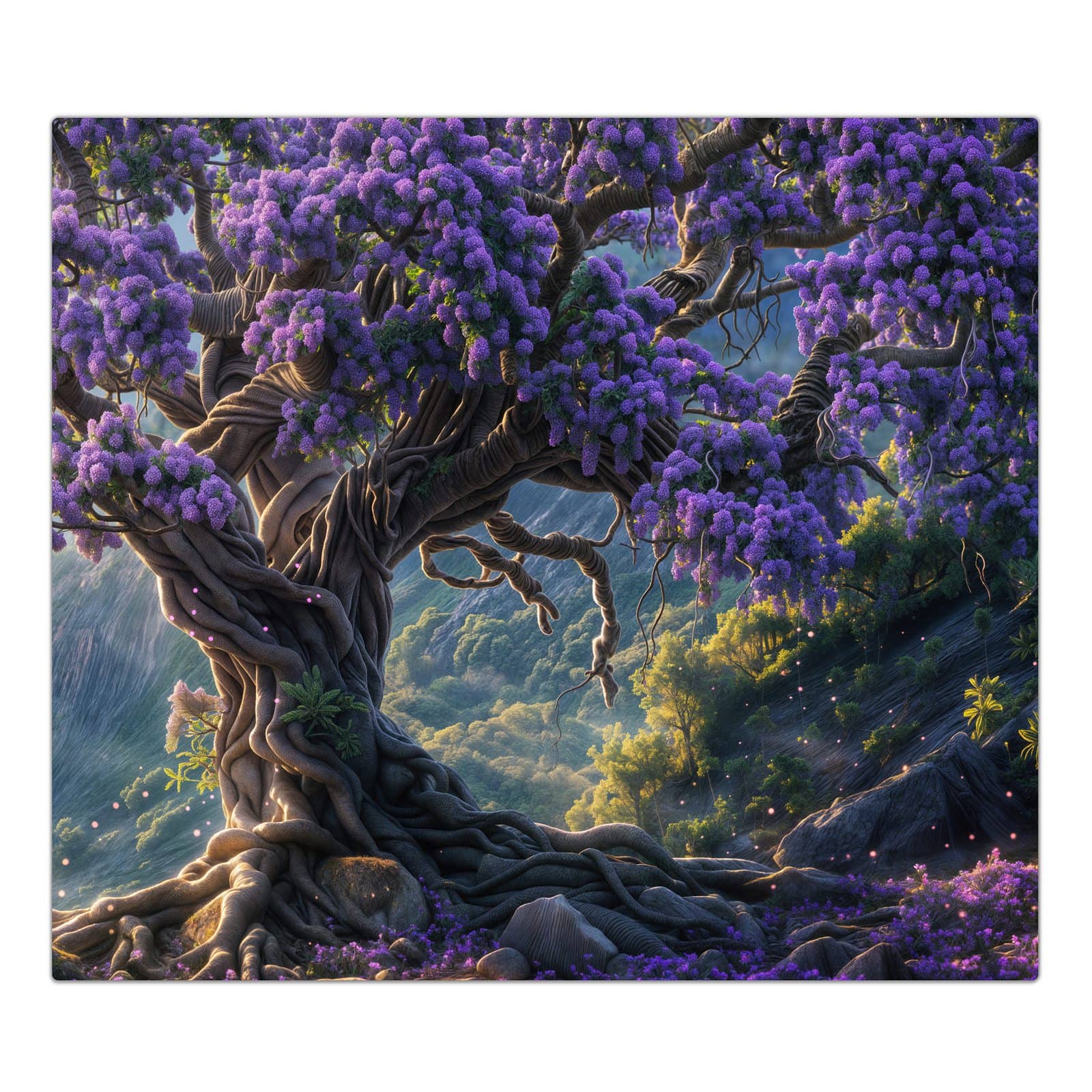 1-teilige Herdabdeckplatten mit Magischer Baum-Motiv in der Frontansicht