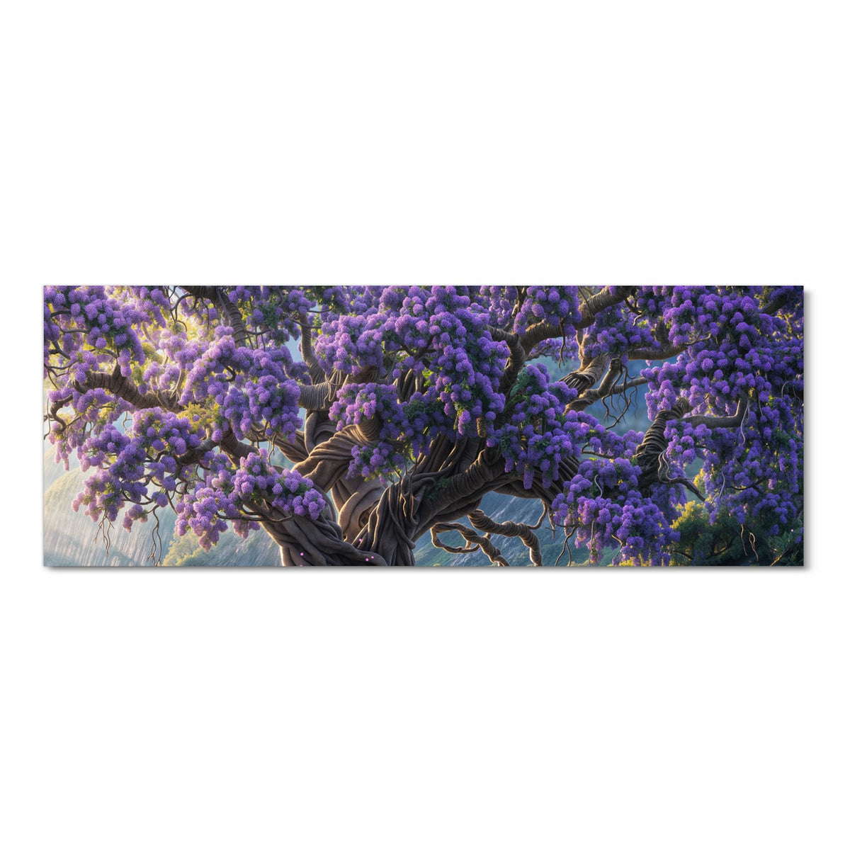 Langlebiger Küchenvorleger mit Motiv Magischer Baum in Frontansicht