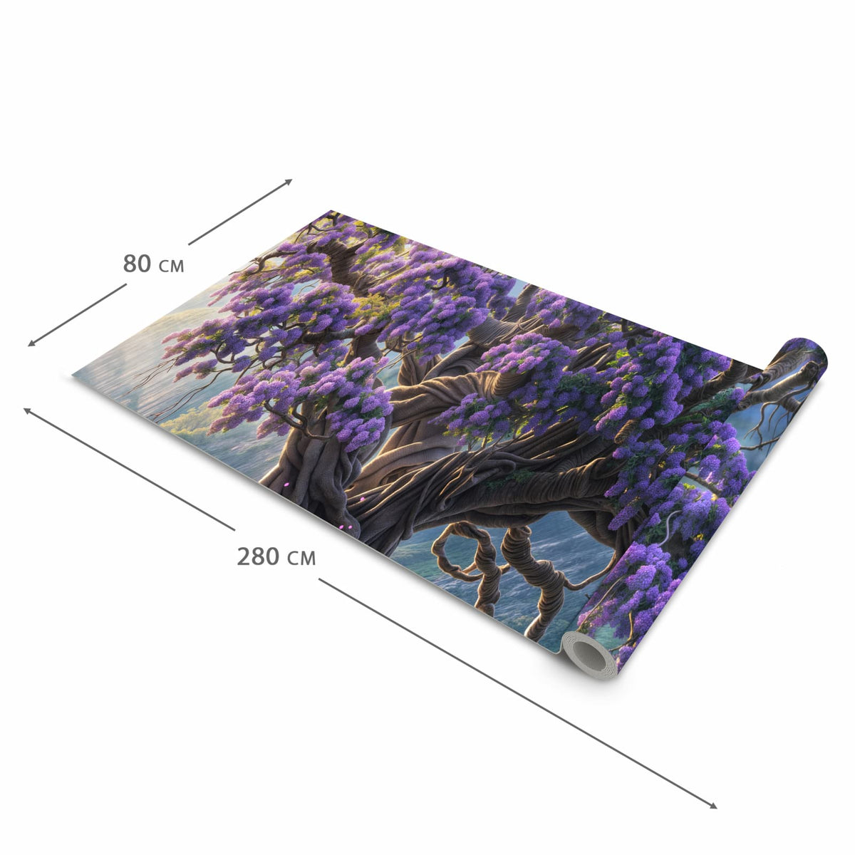 Zeitsparender waschbarer Küchenteppich mit Motiv Magischer Baum in der Grösse 80x200 cm