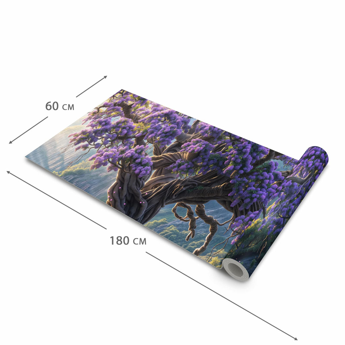 Feuchtigkeitsresistenter Bodenläufer mit Motiv Magischer Baum in der Grösse 80x200 cm