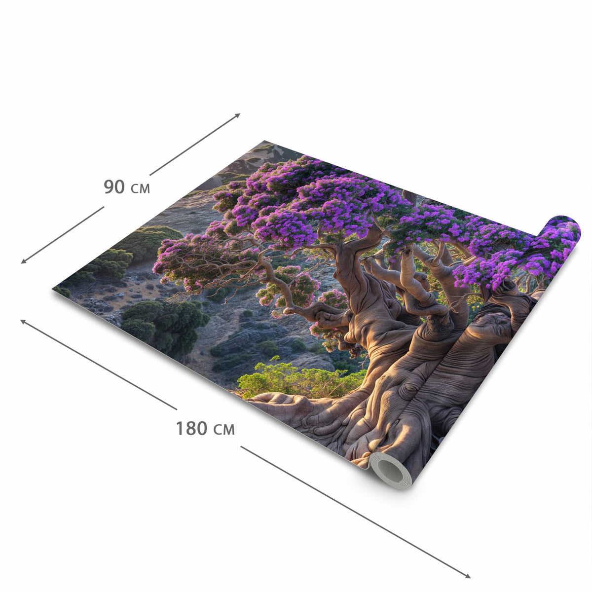 Formstabiler waschbarer Küchenteppich mit Motiv Alter Weiser Baum in der Grösse 80x280 cm