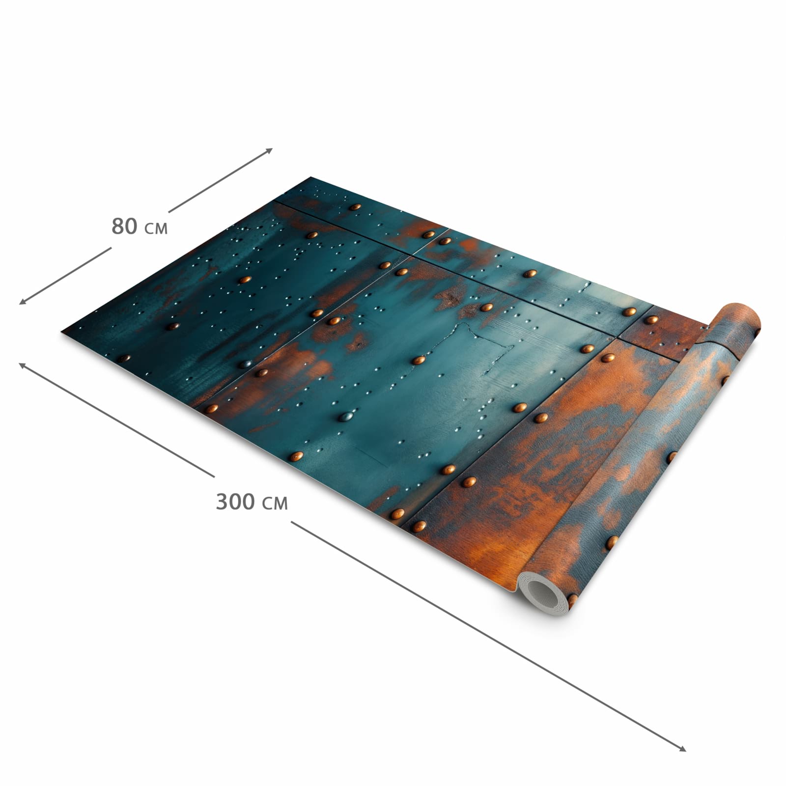 Komfortabler Läufer flur rutschfest mit Motiv Industriedesign in der Grösse 80x250 cm