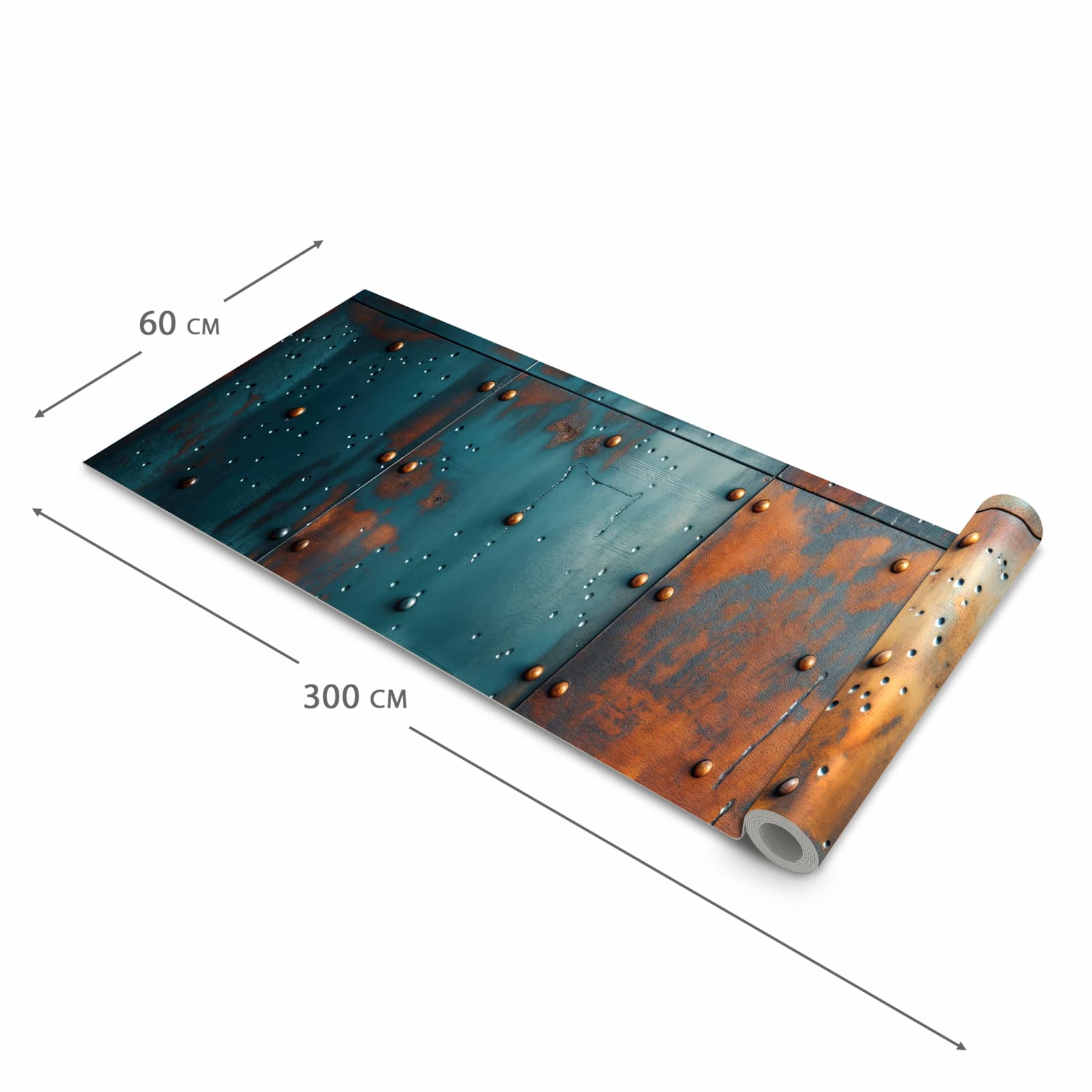 Schmutzabweisender Teppichläufer für die Küche mit Motiv Industriedesign in der Grösse 80x250 cm