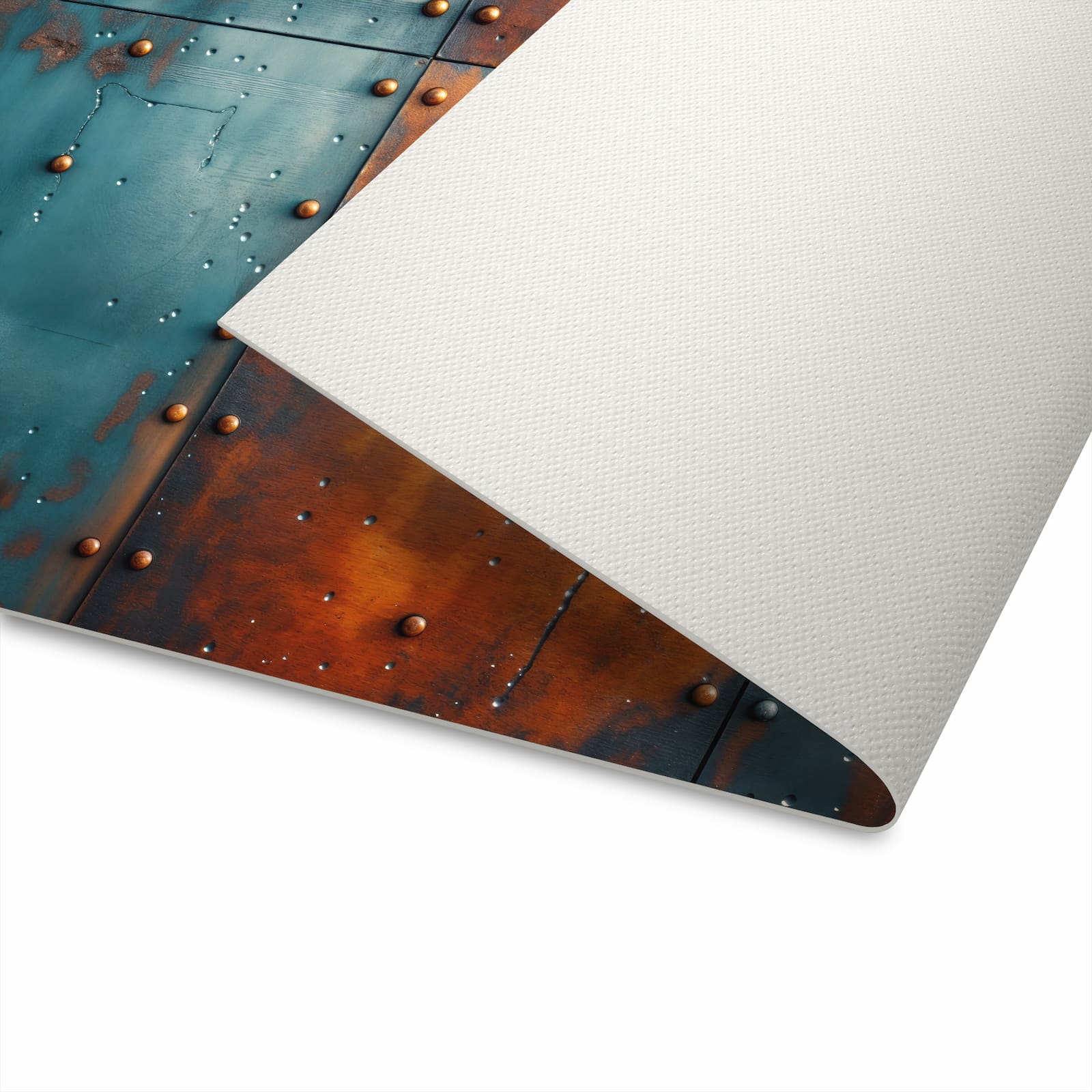 Komfortabler Küchenteppich mit Motiv Industriedesign in moderner Küche