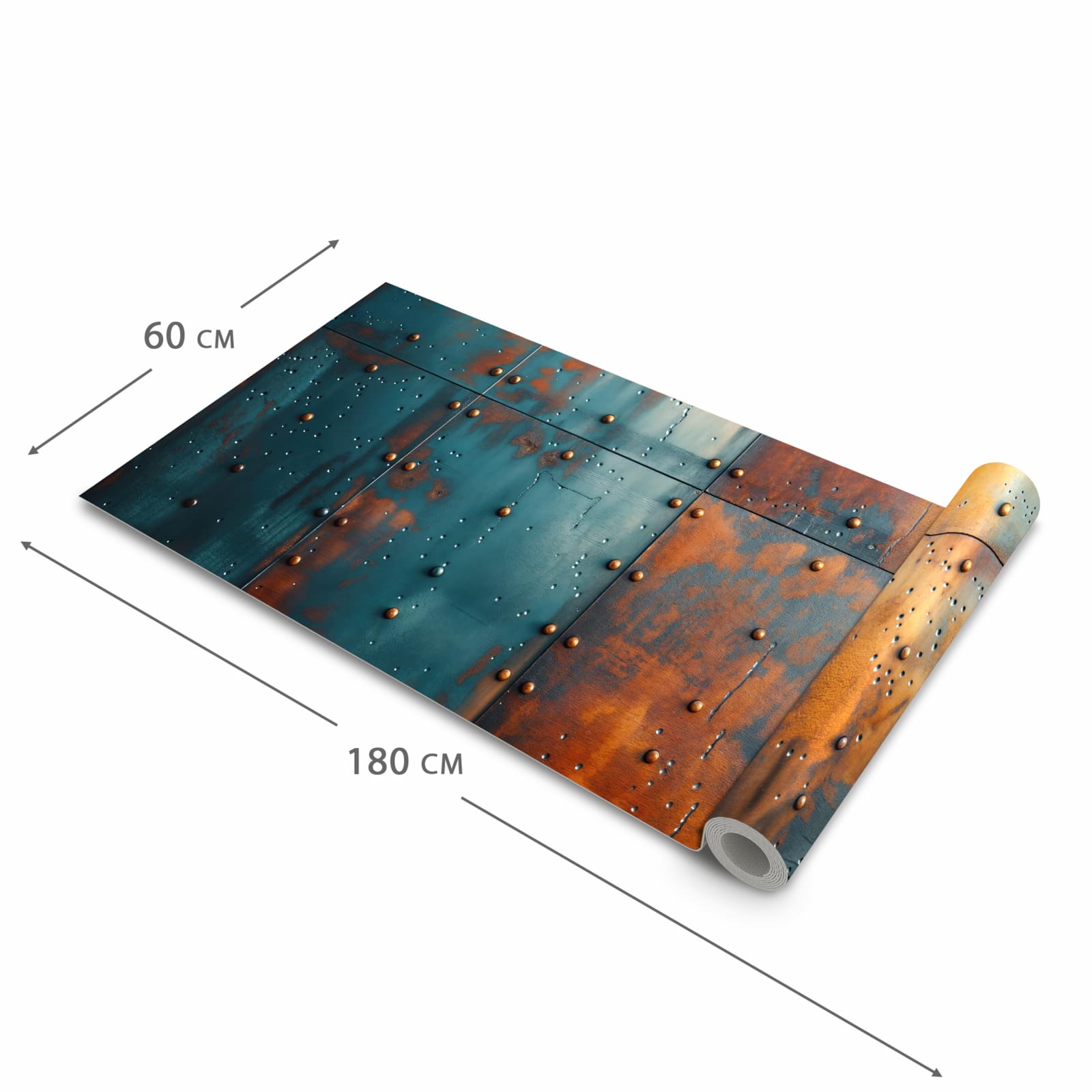 Waschbarer Küchenteppich mit Motiv Industriedesign in der Größe 80x250 cm für Trittkomfort